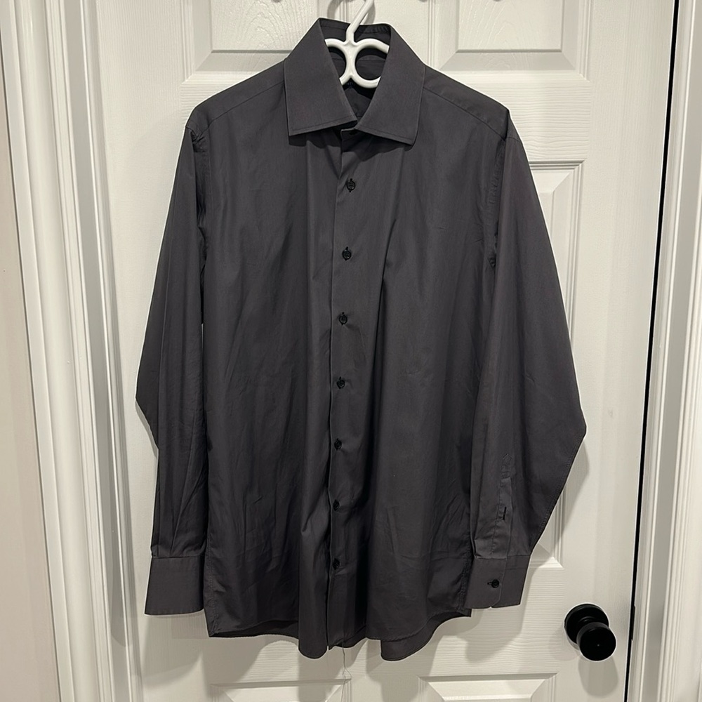 Prince Rose Monti Dark Gray Dress Shirt - Large